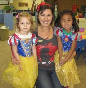 unicorn week 2 preschool girls and teacher dressed in fantasy clothes