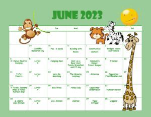 june preschool calendar