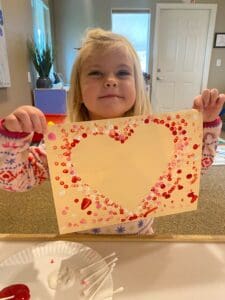 valentines day preschool art project 